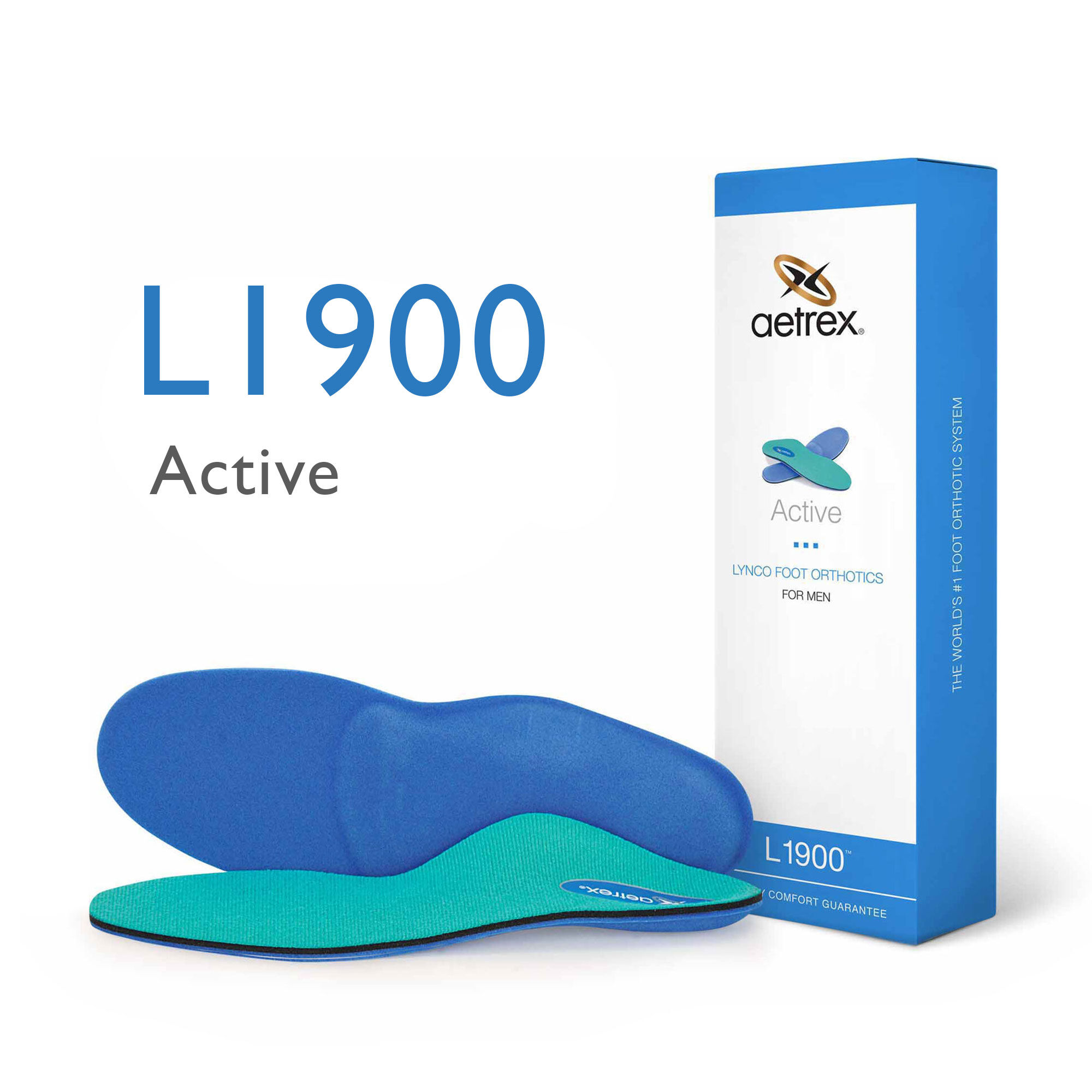 Aetrex Men's Active Insoles | Arch Support For Foot Pain Relief